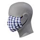 Non-Medical Reusable Face Mask With Tissue Pocket - Blue Buffalo Plaid