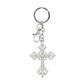 Sparkling Charms Keychain - Fleur De Lis Cross