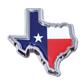 Chrome Auto Emblem - Texas Flag