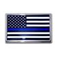 Chrome Auto Emblem - U.S.A. Police Flag