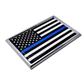 Chrome Auto Emblem - U.S.A. Police Flag