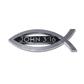 Chrome Auto Emblem - Fish-John 3:16