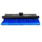 13 Inch Triangular Bi-Level PVC Feather Tip Bristle Brush - Blue