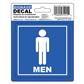 Safety Decal - Men Restroom