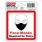 Safety Decal - Face Masks Required