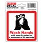 Safety Decal - Wash Hands