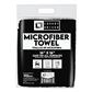 "Luxury Driver 16""x16"" Microfiber Dry Vending Towel - 100ct  - Black"