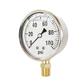 Stainless Steel Case Bottom Mounted Liquid Filled Gauge 100 Psi